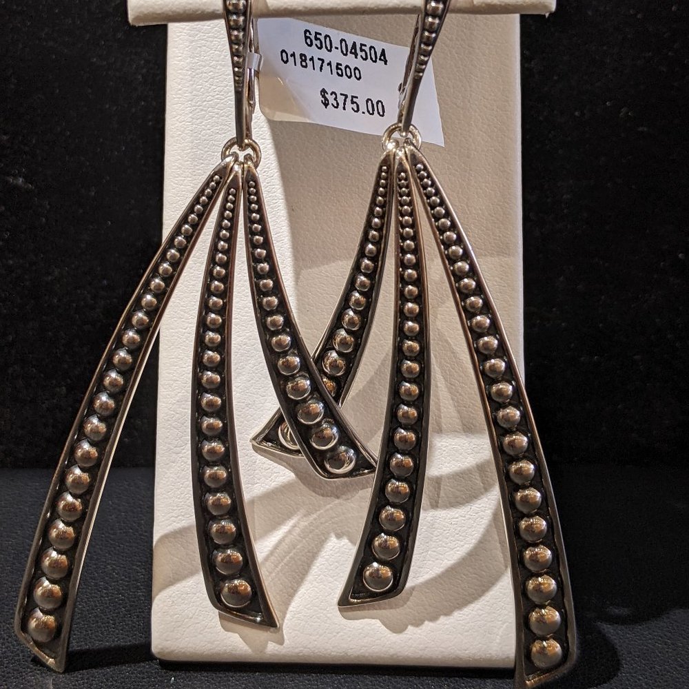 LAGOS Signature Caviar Triple Drop Earrings